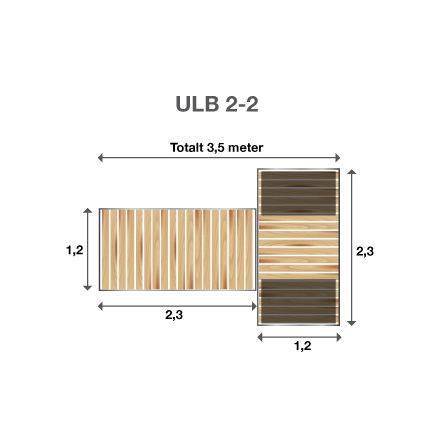 Brygga Ulpukka ULB 2-2, Landfste fr ls mark