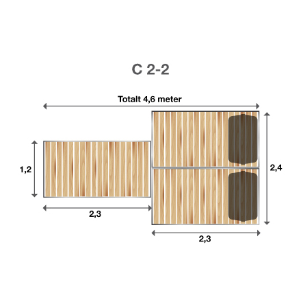 Brygga Rentukka C 2-2, Landfste fr ls mark