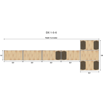 Brygga Rentukka DX 1-5-6, Landfste Betong