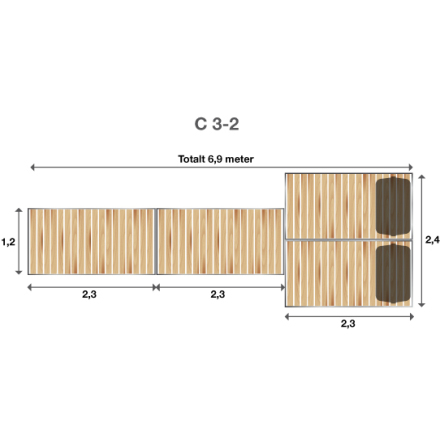 Brygga Rentukka C 3-2, Landfste fr ls mark