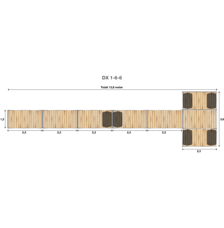 Brygga Rentukka DX 1-6-6, Landfste fr ls mark