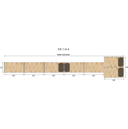Brygga Rentukka CX 1-6-4, Landfste fr ls mark