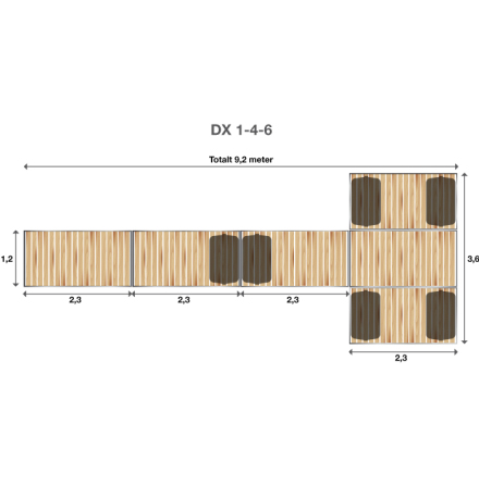 Brygga Rentukka DX 1-4-6, Landfste fr ls mark