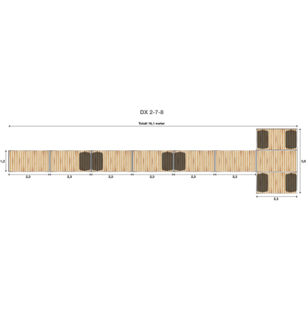 Brygga Rentukka DX 2-7-8, Landfste fr ls mark