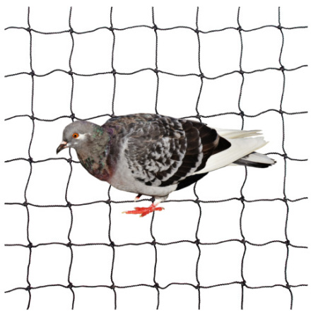 Fgelskyddsnt svart nylon 40mm