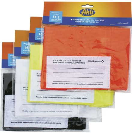 Flagga svart 22x22cm fr flaggboj, ntvakare 2-pack