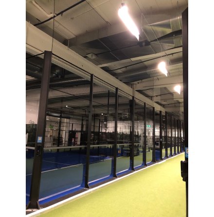 Padelnt, 40mm svart nylon, kantsydd