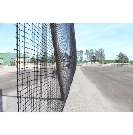 Skyddsnt 3mm svart nylon 40mm, kantsytt