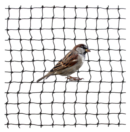 skyddsnt 20mm svart nylon 1mm knutlst 0.97m x 2m