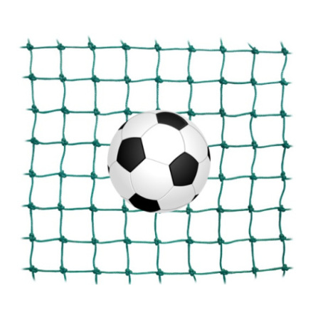 Fotbollsnt grn polyeten 130mm, kantsydd